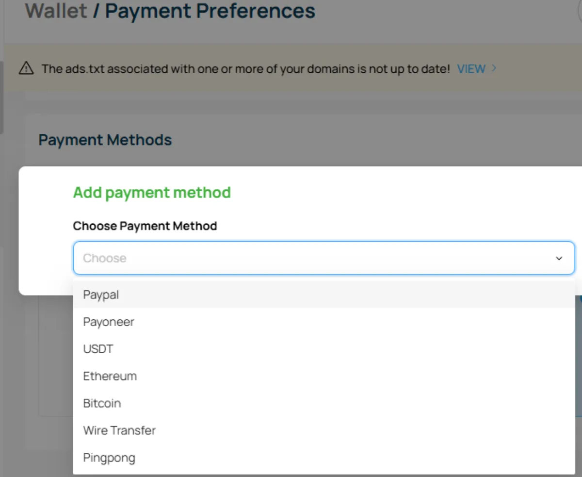 Pubfuture payment methods