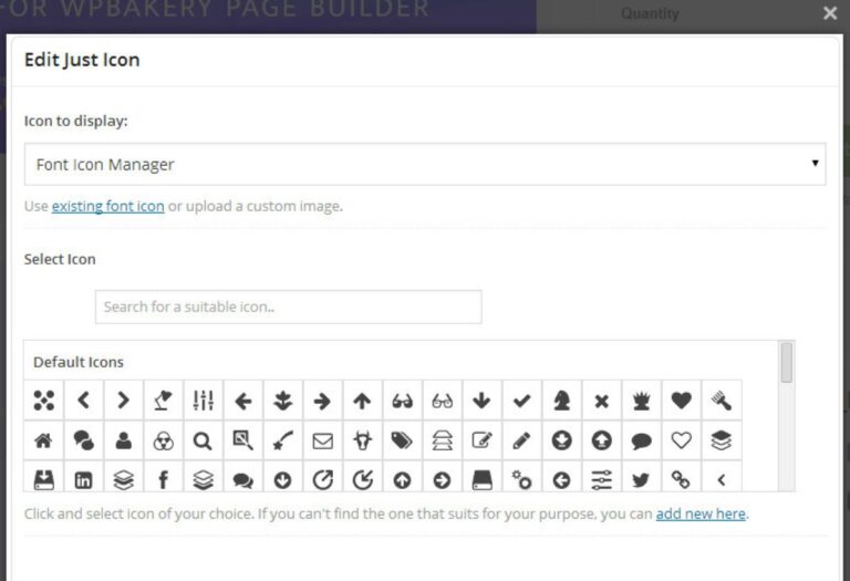 Icon counter wpbakery