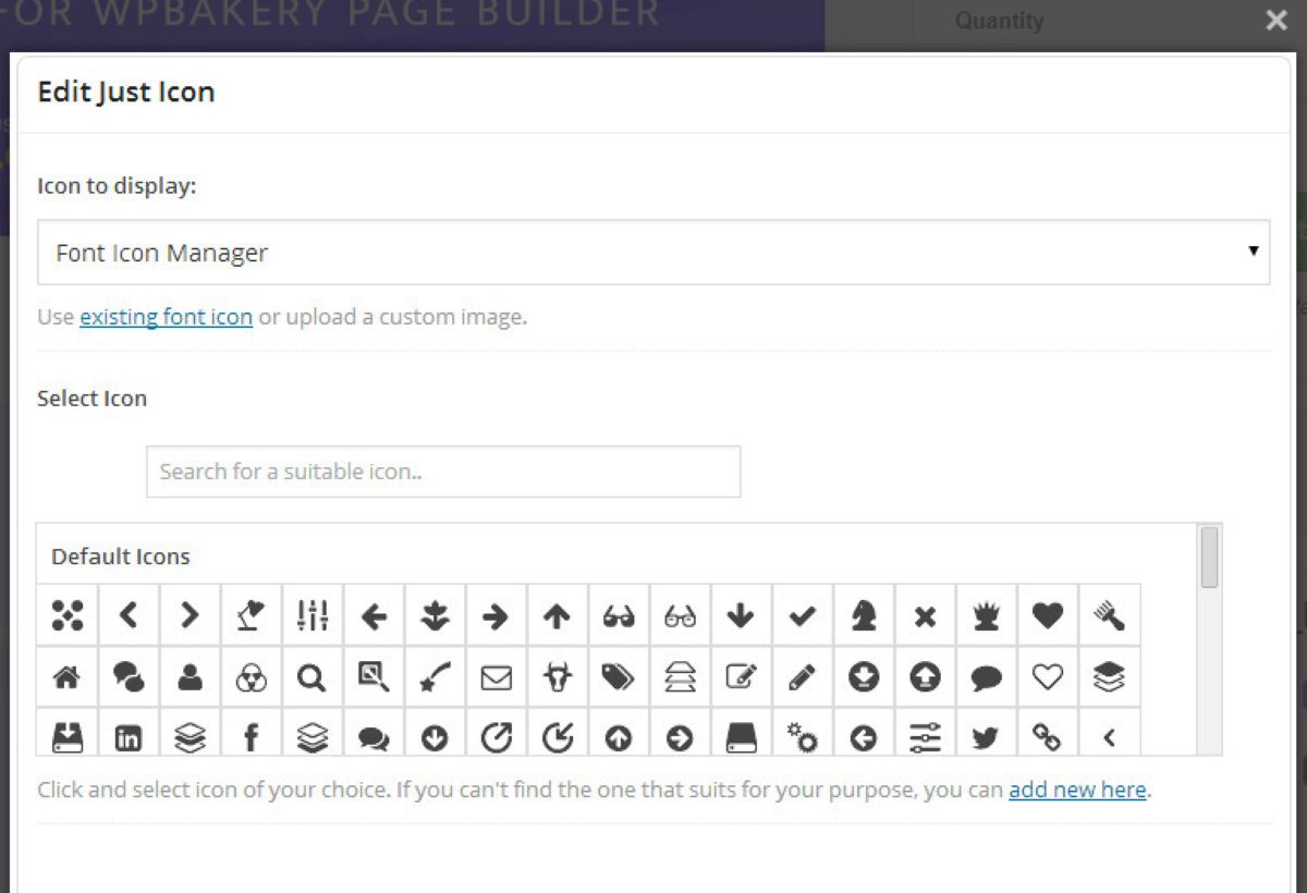 Icon counter wpbakery